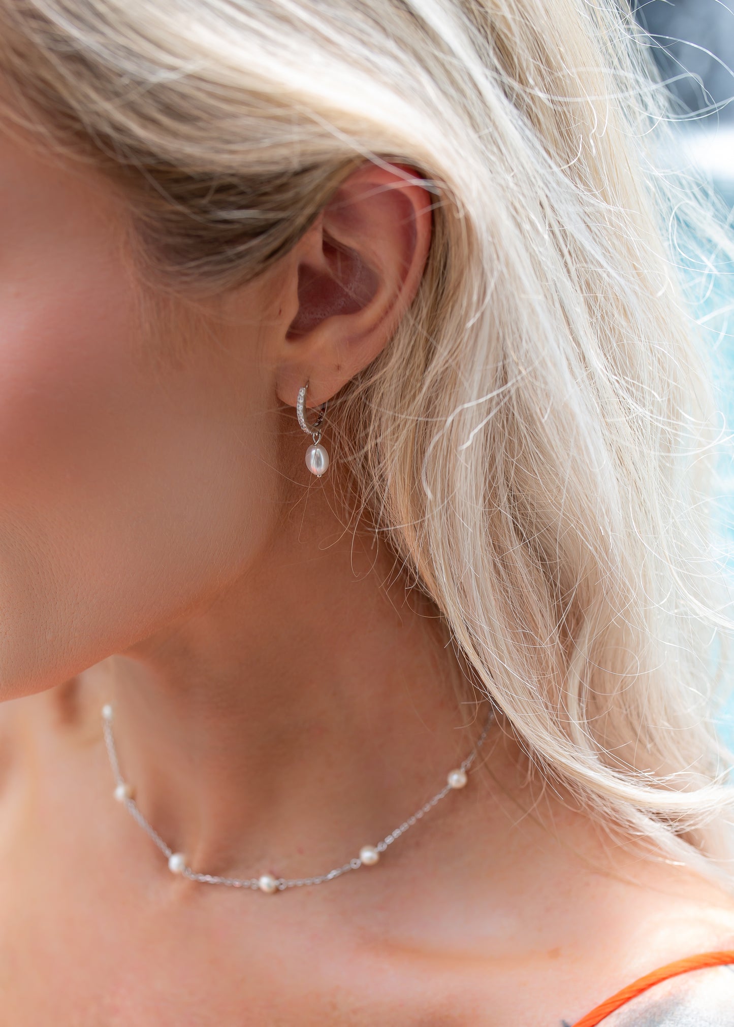 Pearl And CZ Earring