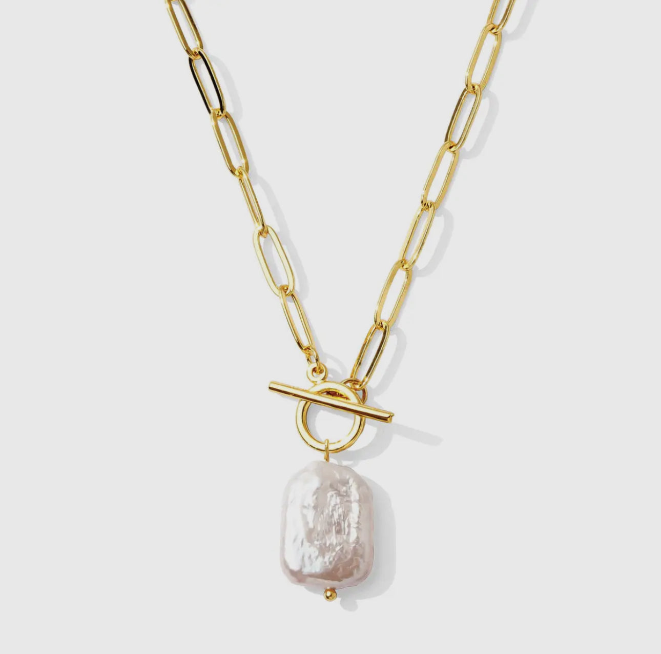 Baroque Pearl Toggle Necklace