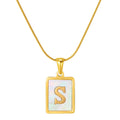 Pearl Snap Initial Necklace