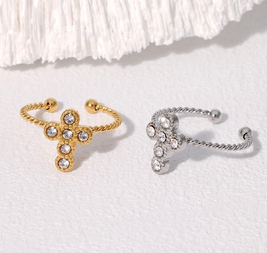 Dainty Cross Ring