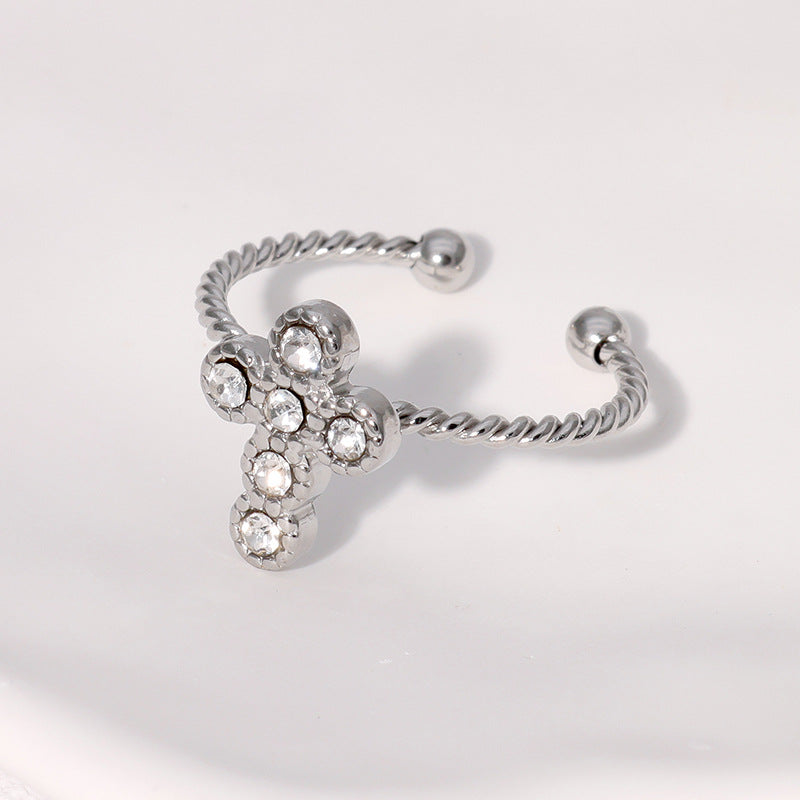 Dainty Cross Ring