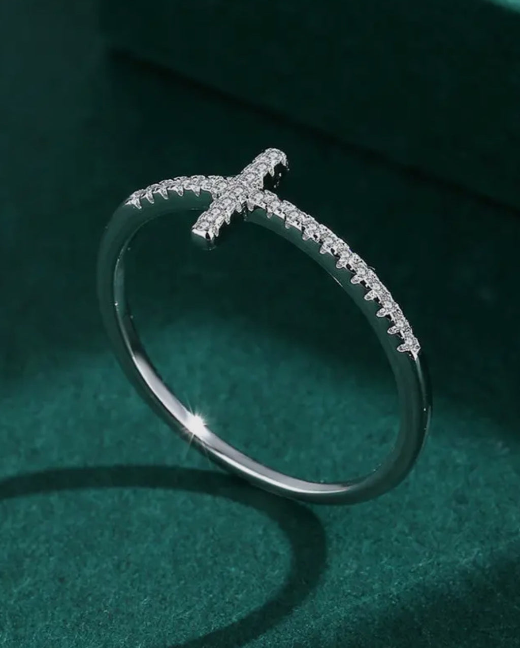 CZ Cross Ring