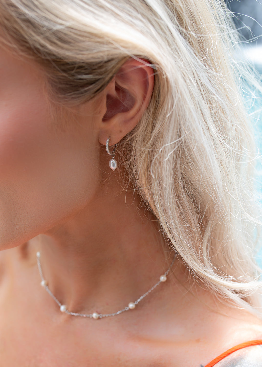 Pearl And CZ Earring