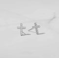 CZ Cross Studs