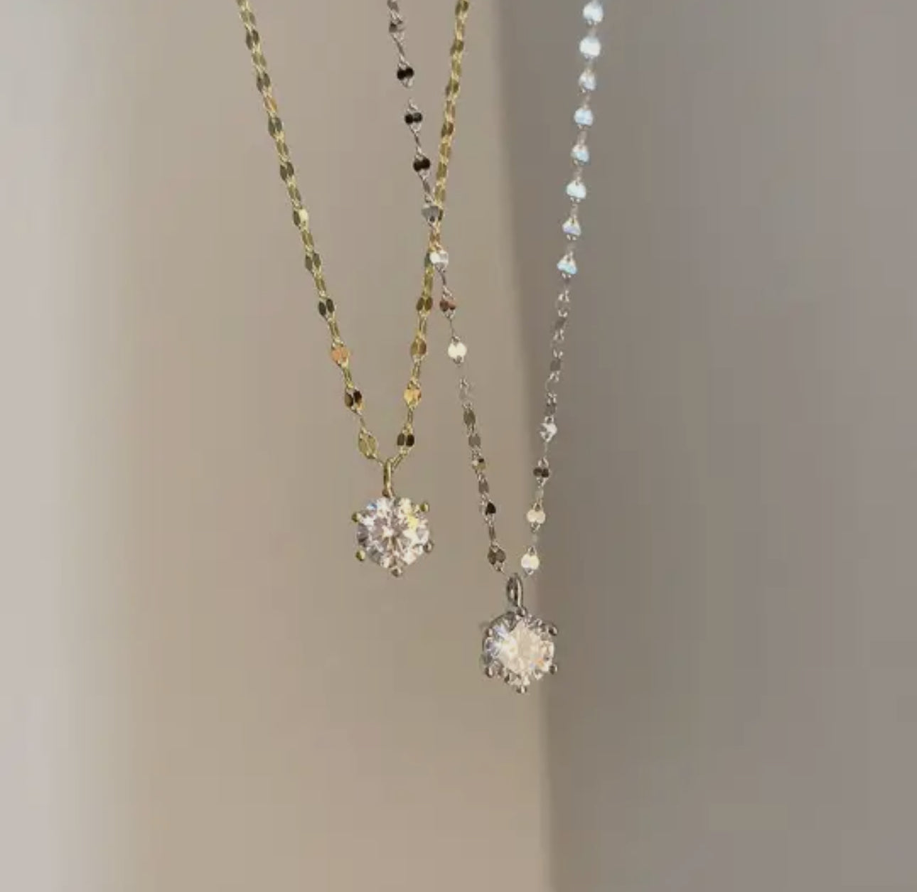 Round Solitaire Necklace