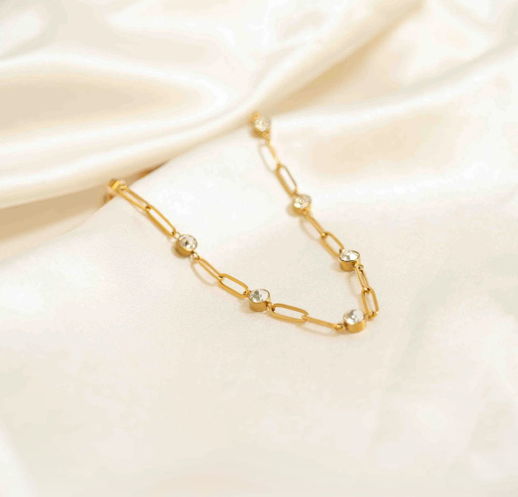 Stone And Chain Necklace