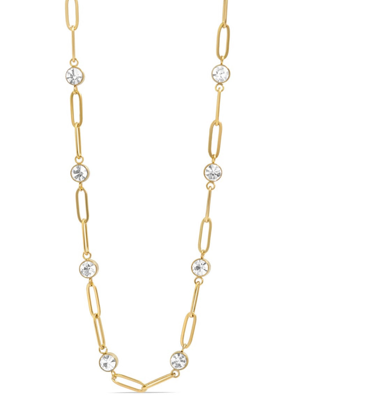 Stone And Chain Necklace