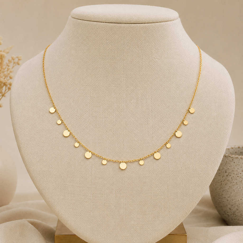 Gold Disc Necklace